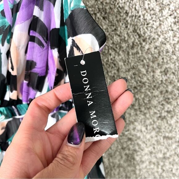 Donna Morgan Dress Women’s 10 Tropical Floral Patterned Sleeveless Tank Maxi NWT - Picture 5 of 11